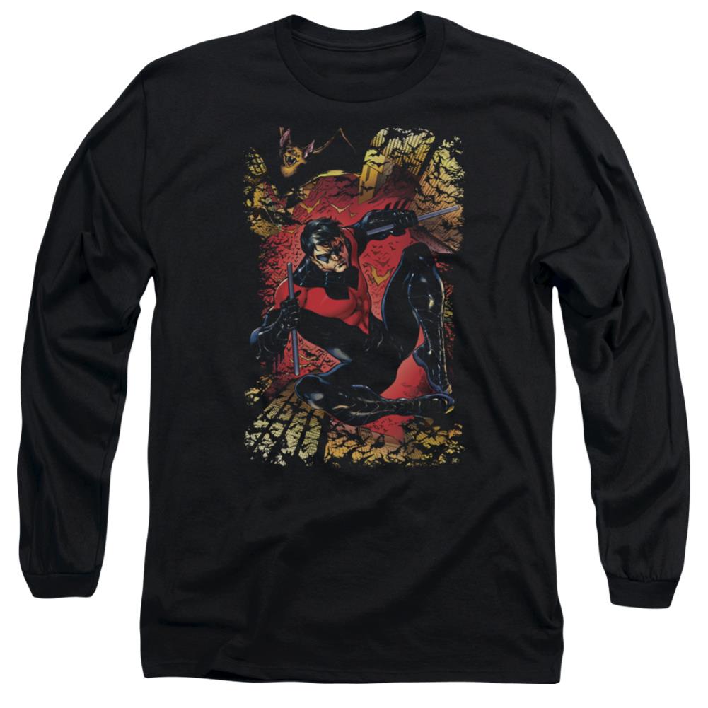 Justice League Of America Nightwing #1 Men's 18/1 Cotton Long-Sleeve T-Shirt