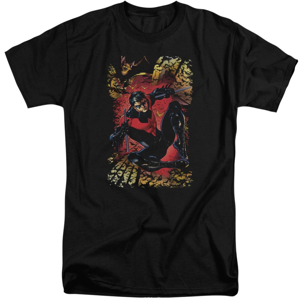 Justice League Of America Nightwing #1 Men's 18/1 Tall Cotton Short-Sleeve T-Shirt