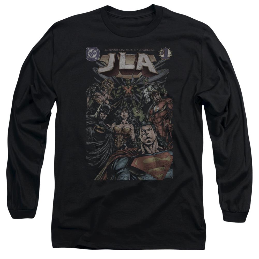 Justice League Of America #1 Cover Men's 18/1 Cotton Long-Sleeve T-Shirt