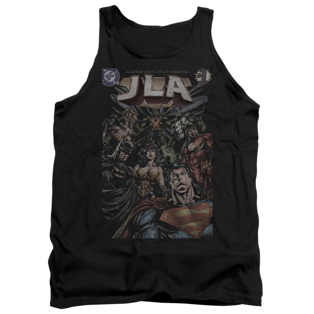 Justice League Of America #1 Cover Men's 18/1 Cotton Tank Top
