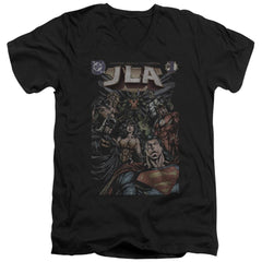 Justice League Of America #1 Cover Men's 30/1 Cotton Slim V-Neck T-Shirt