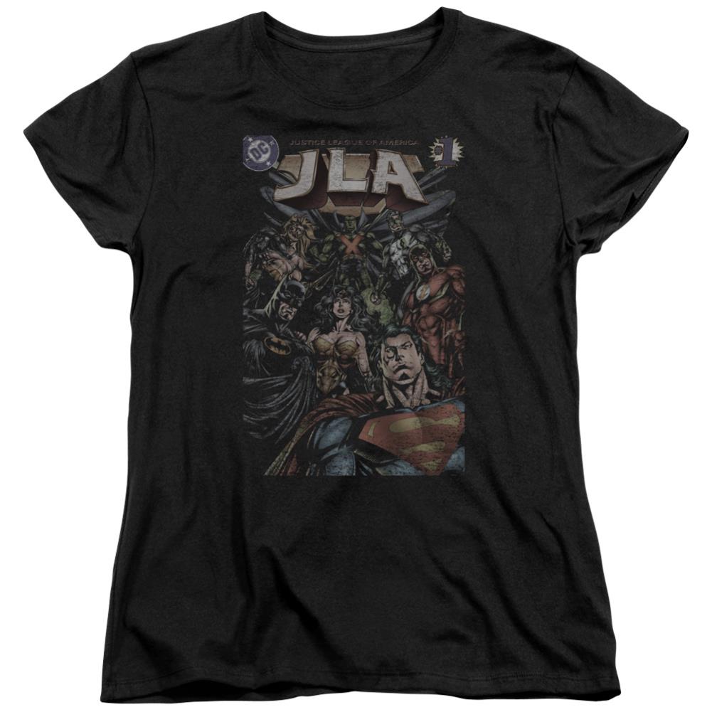 Justice League Of America #1 Cover Women's 18/1 Cotton Short-Sleeve T-Shirt