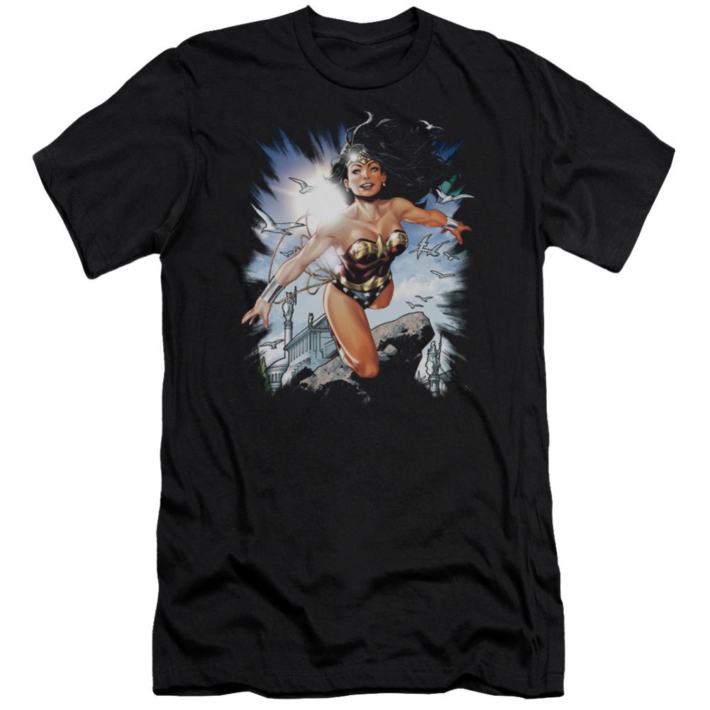 Justice League Of America Of Themyscira Men's Ultra-Soft 30/1 Cotton Slim Short-Sleeve T-Shirt
