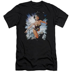 Justice League Of America Of Themyscira Men's Ultra-Soft 30/1 Cotton Slim Short-Sleeve T-Shirt