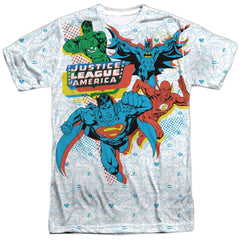 Justice League Of America Off Register Men's Regular Fit Polyester Short-Sleeve T-Shirt