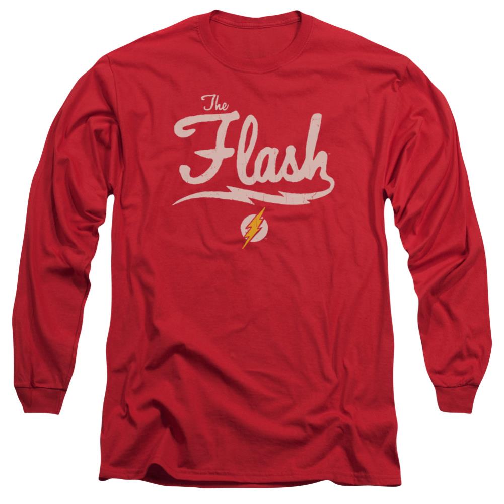 Justice League Of America Old School Flash Men's 18/1 Cotton Long-Sleeve T-Shirt