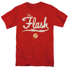 Justice League Of America Old School Flash Men's 18/1 Cotton Short-Sleeve T-Shirt