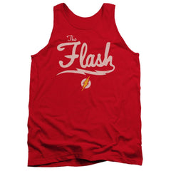 Justice League Of America Old School Flash Men's 18/1 Cotton Tank Top