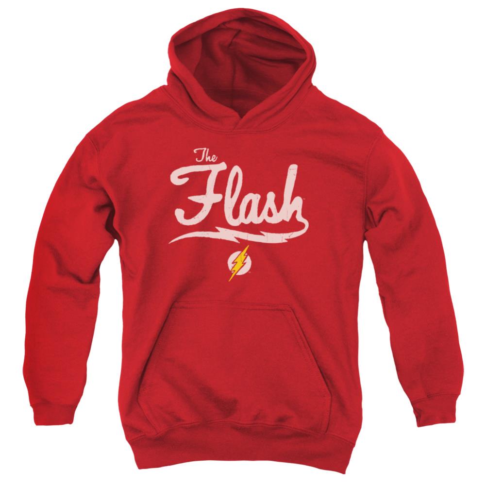 Justice League Of America Old School Flash Youth Cotton Poly Pull-Over Hoodie