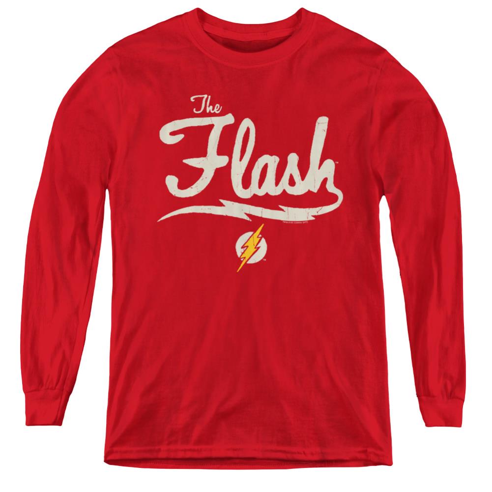 Justice League Of America Old School Flash Youth Long-Sleeve T-Shirt