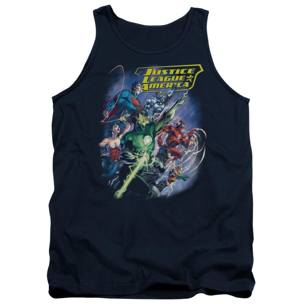 Justice League Of America Onward Men's 18/1 Cotton Tank Top