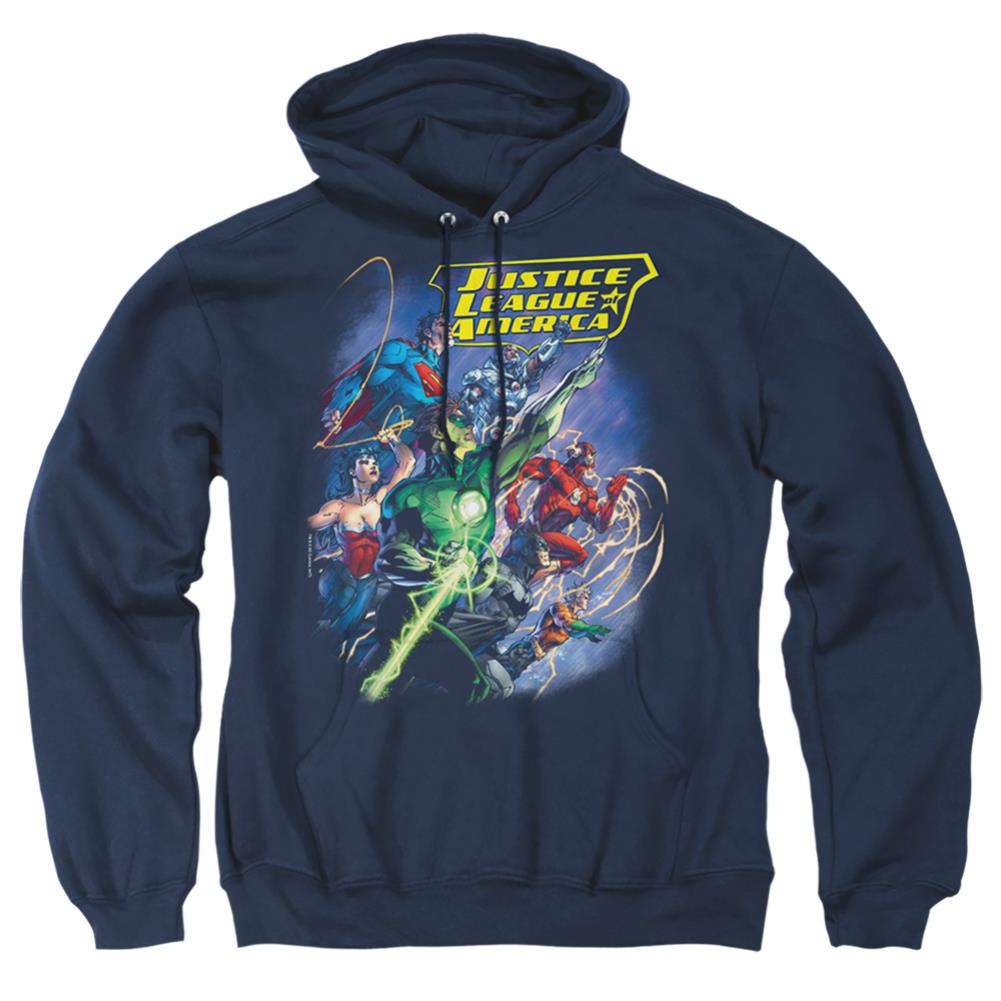 Justice League Of America Onward Men's Pull-Over 75 25 Poly Hoodie