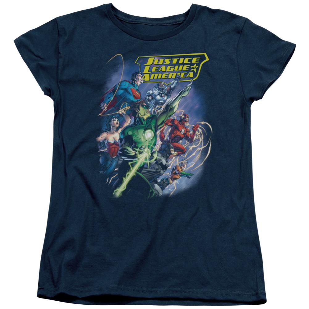 Justice League Of America Onward Women's 18/1 Cotton Short-Sleeve T-Shirt