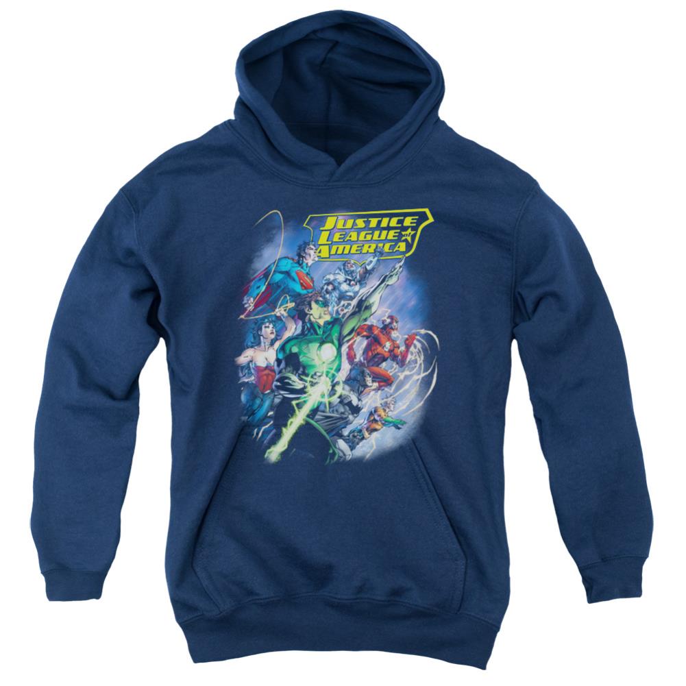 Justice League Of America Onward Youth Cotton Poly Pull-Over Hoodie