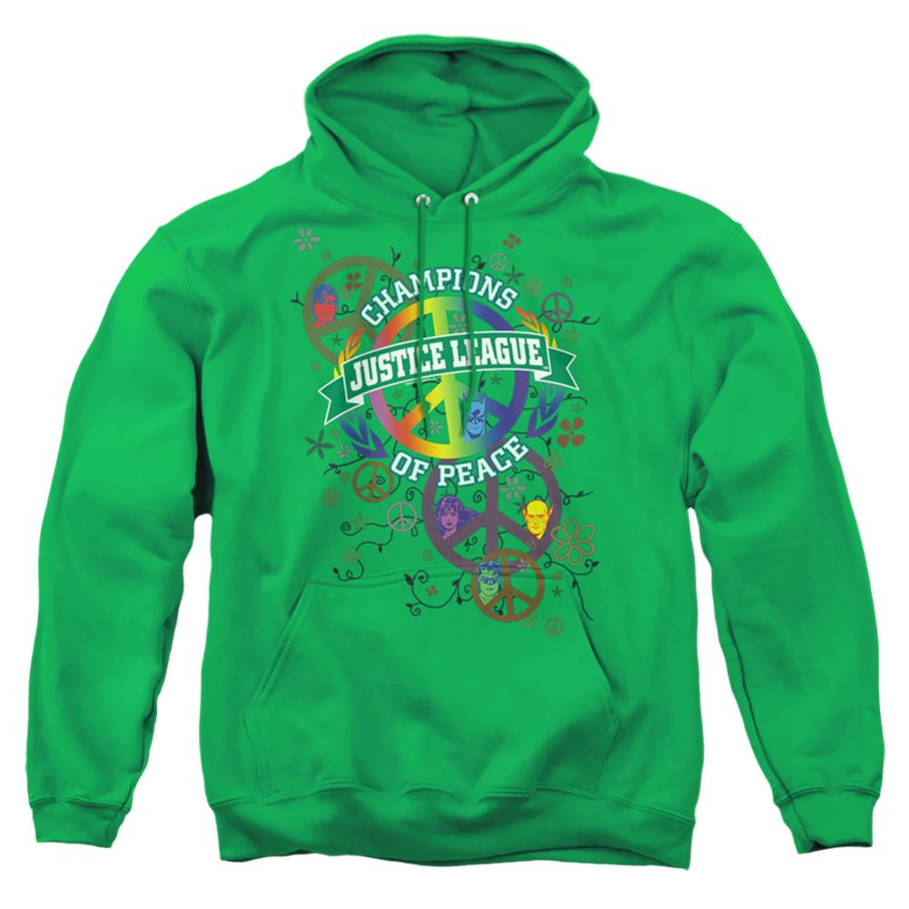 Justice League Of America Peace League Men's Pull-Over 75 25 Poly Hoodie