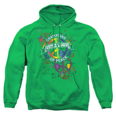 Justice League Of America Peace League Men's Pull-Over 75 25 Poly Hoodie