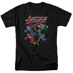 Justice League Of America Pixel League Men's 18/1 Cotton Short-Sleeve T-Shirt