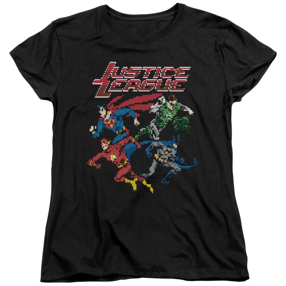 Justice League Of America Pixel League Women's 18/1 Cotton Short-Sleeve T-Shirt