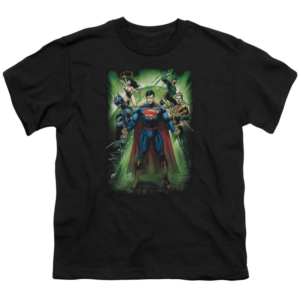 Justice League Of America Power Burst Youth 18/1 100% Cotton Short-Sleeve T-Shirt