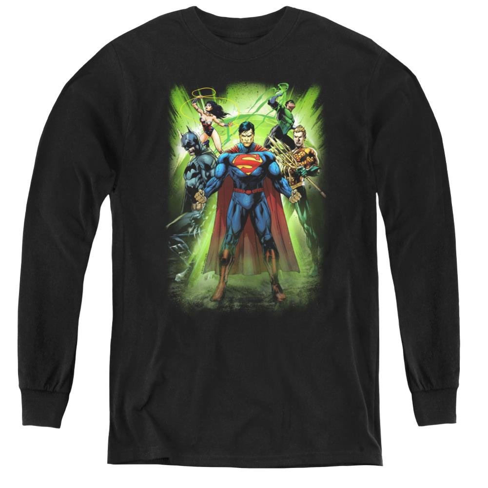 Justice League Of America Power Burst Youth Long-Sleeve T-Shirt