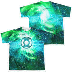 Justice League Of America Power Swirl (Front/Back Print) Youth Regular Fit Poly Short-Sleeve T-Shirt