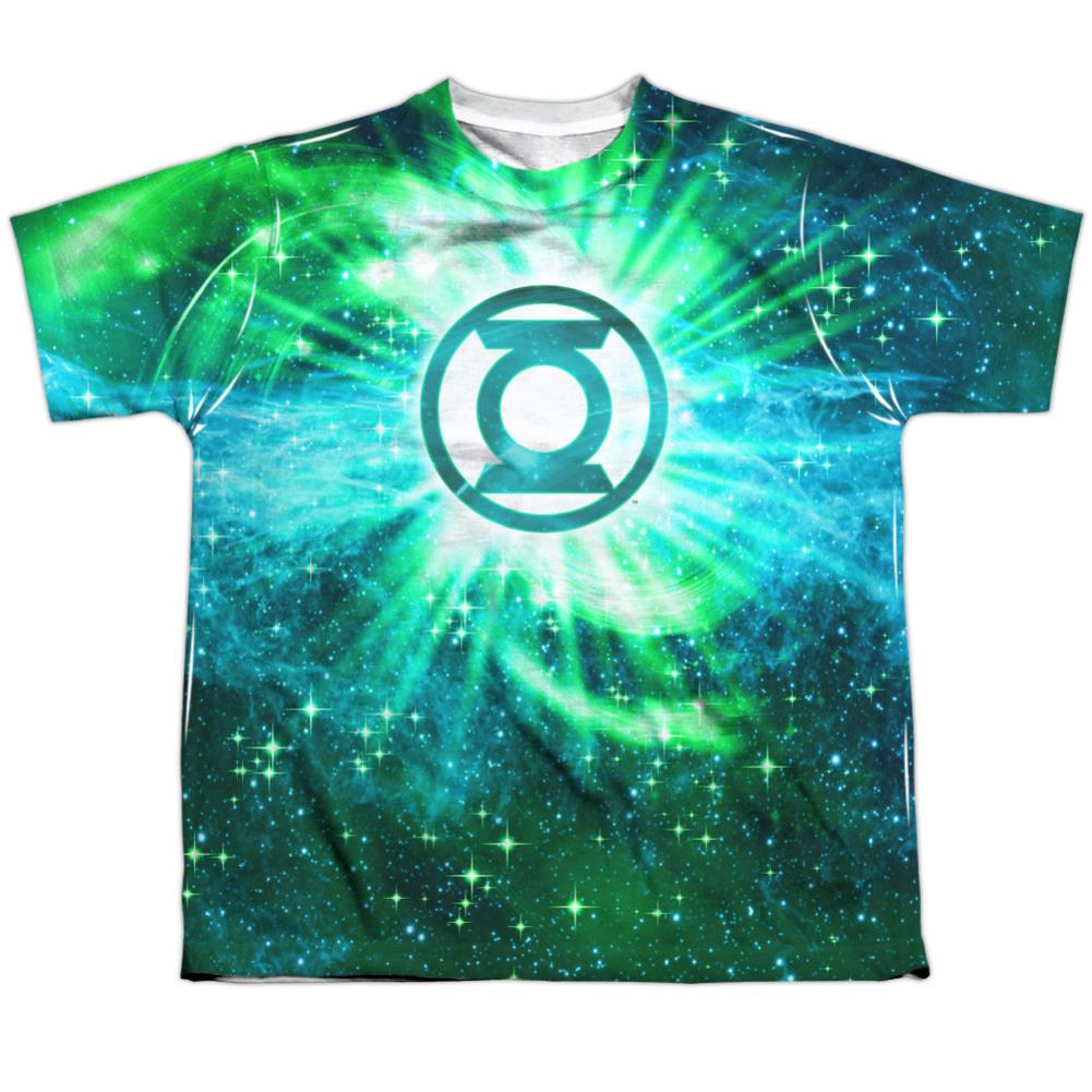 Justice League Of America Power Swirl Youth Regular Fit Poly Short-Sleeve T-Shirt