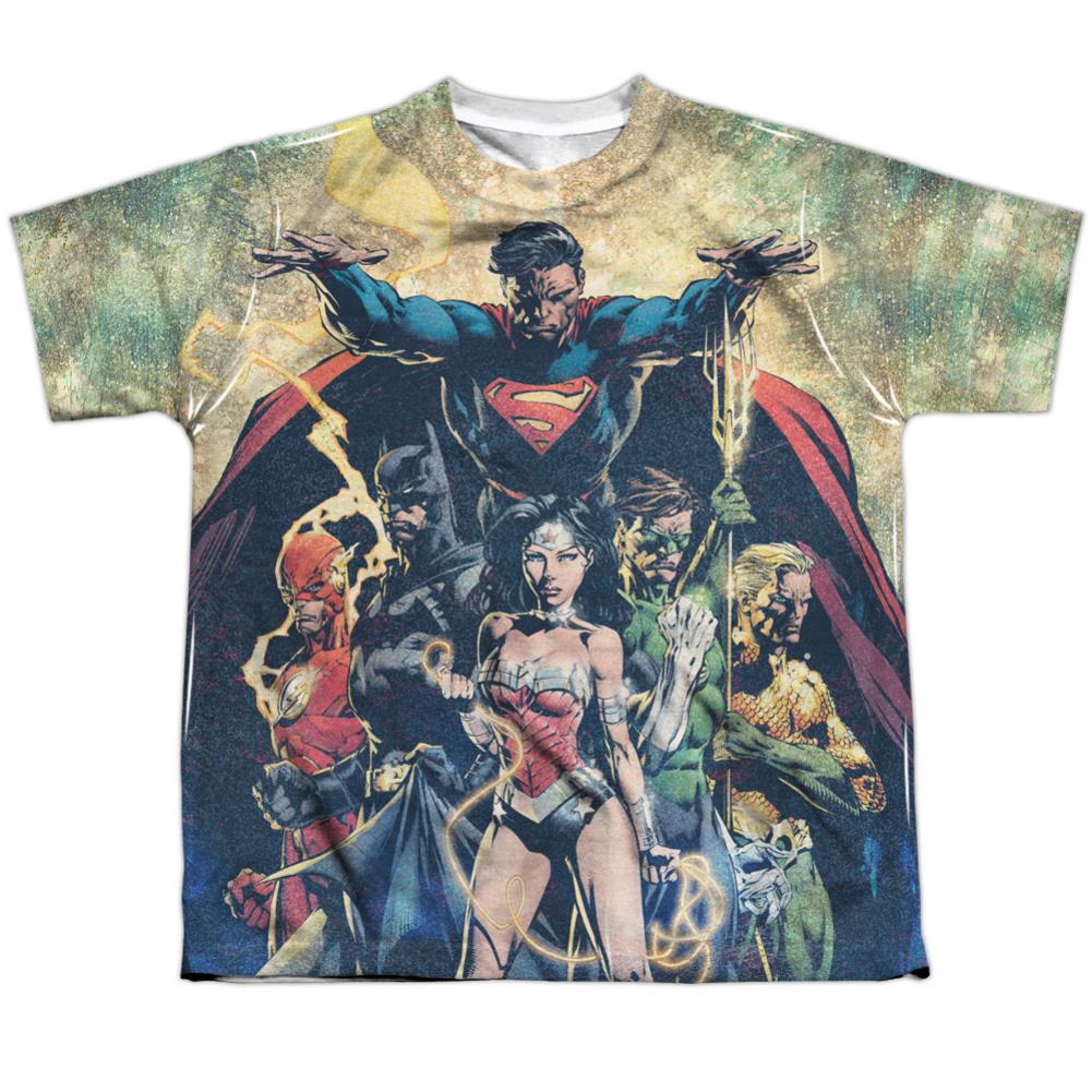 Justice League Of America Power Youth Regular Fit Poly Short-Sleeve T-Shirt