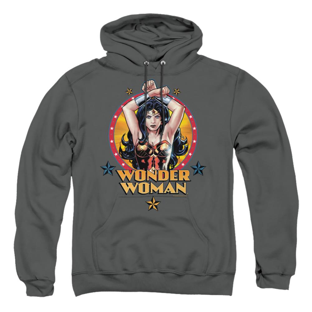 Justice League Of America Powerful Woman Men's Pull-Over 75 25 Poly Hoodie