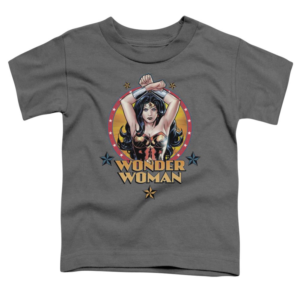 Justice League Of America Powerful Woman Toddler 18/1 Cotton Short-Sleeve T-Shirt