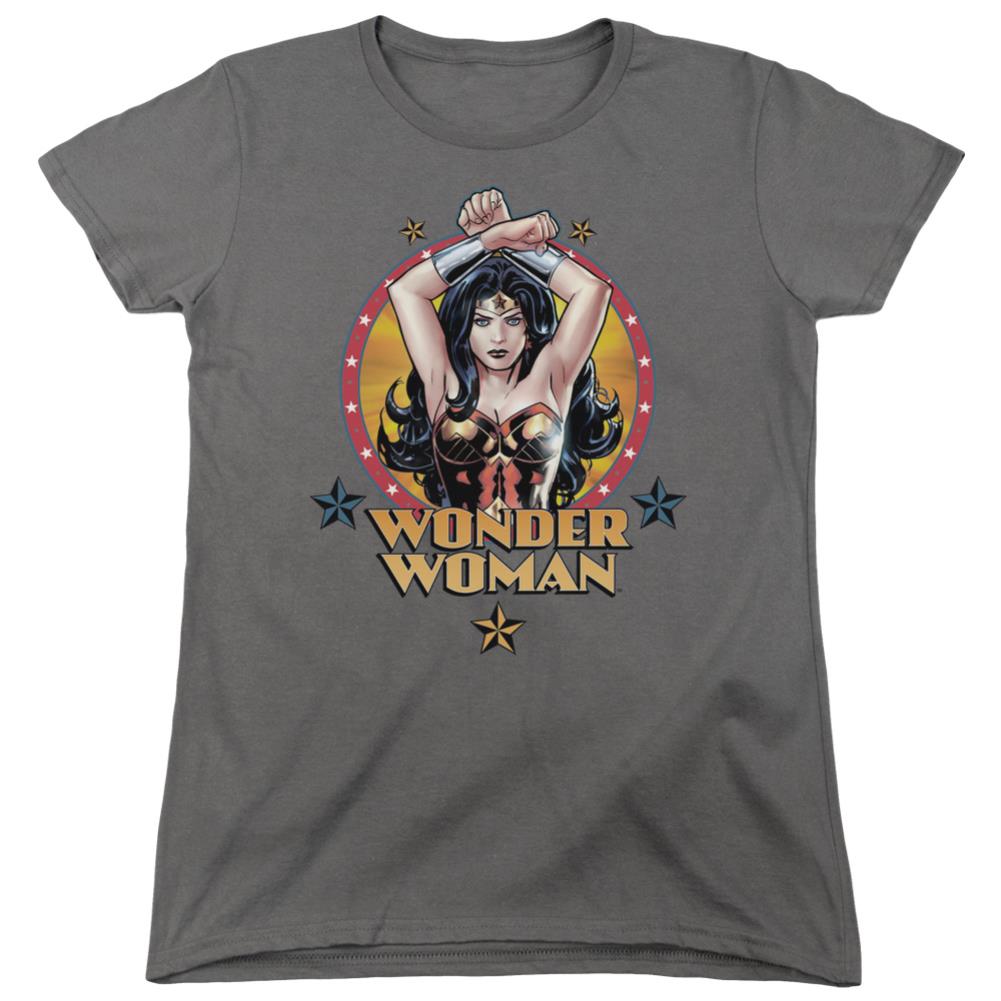 Justice League Of America Powerful Woman Women's 18/1 Cotton Short-Sleeve T-Shirt