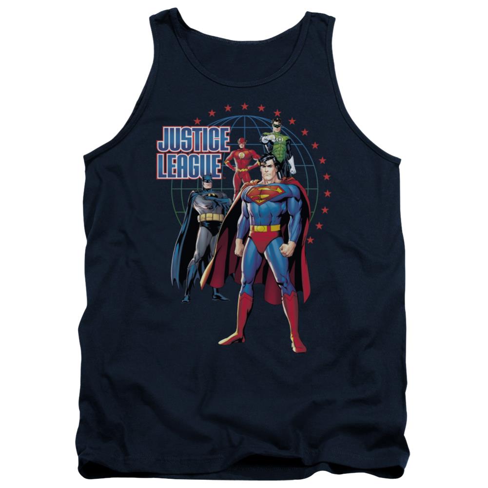 Justice League Of America Protectors Men's 18/1 Cotton Tank Top