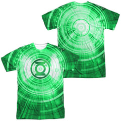 Justice League Of America Radial (Front/Back Print) Men's Regular Fit Polyester Short-Sleeve T-Shirt