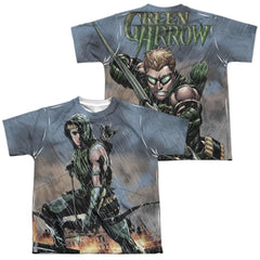 Justice League Of America Rain (Front/Back Print) Youth Regular Fit Poly Short-Sleeve T-Shirt