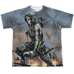 Justice League Of America Rain Youth Regular Fit Poly Short-Sleeve T-Shirt