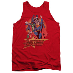 Justice League Of America Raise Your Fist Men's 18/1 Cotton Tank Top