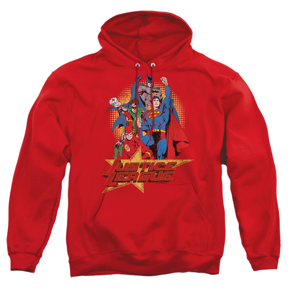 Justice League Of America Raise Your Fist Men's Pull-Over 75 25 Poly Hoodie
