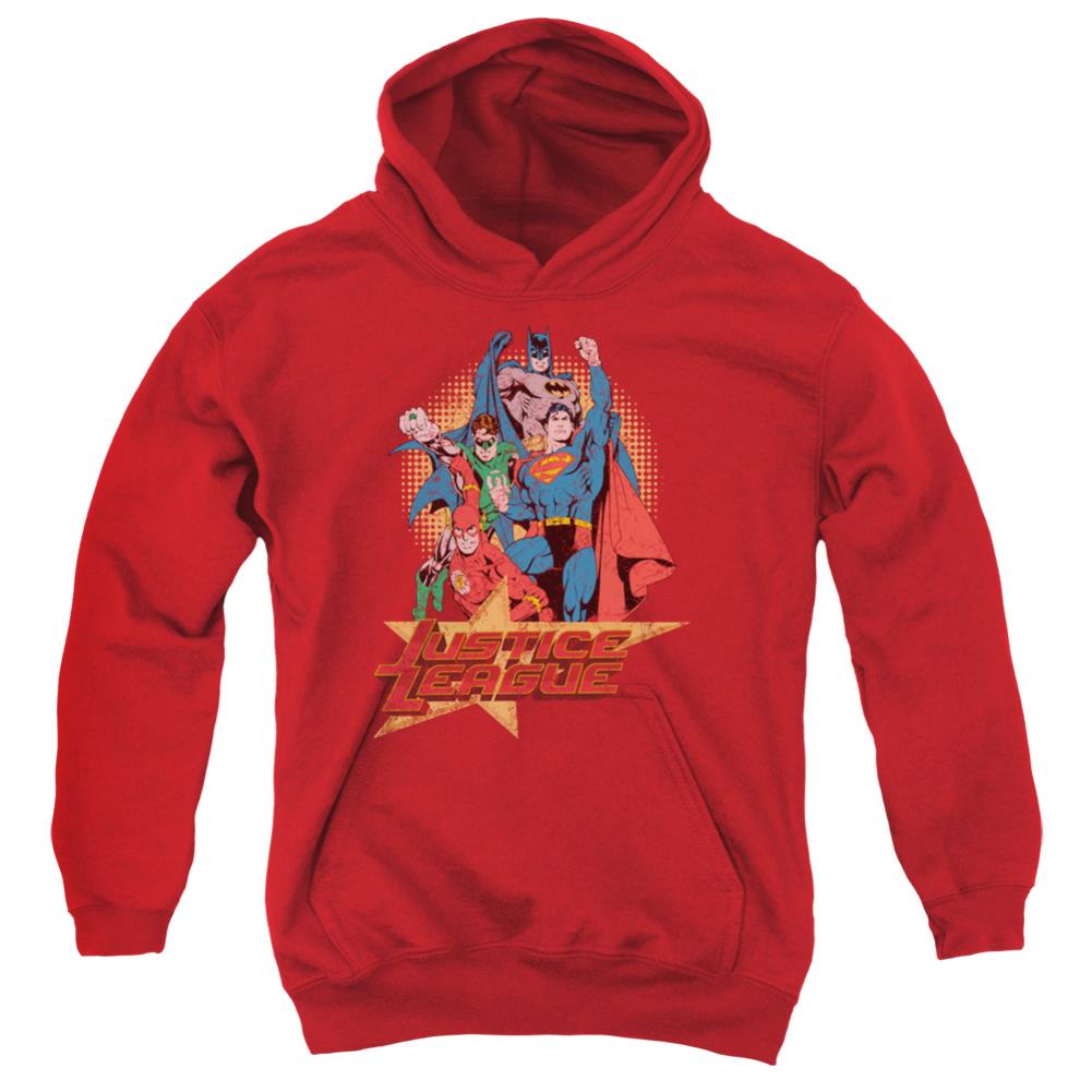 Justice League Of America Raise Your Fist Youth Cotton Poly Pull-Over Hoodie