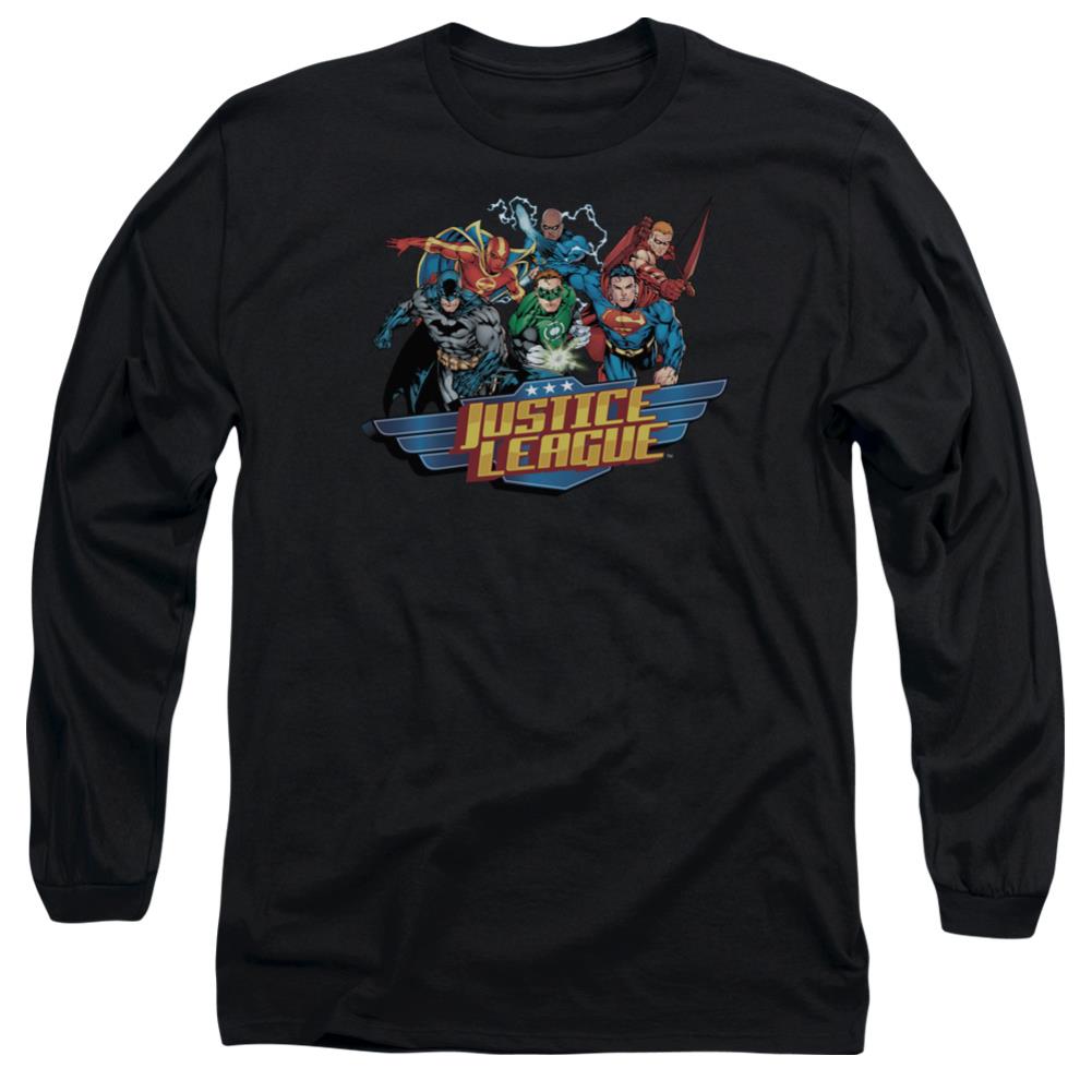Justice League Of America Ready To Fight Men's 18/1 Cotton Long-Sleeve T-Shirt