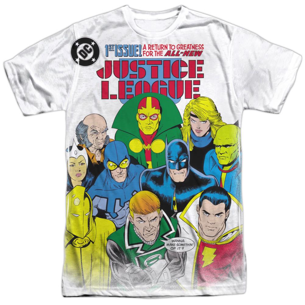 Justice League Of America Return To Greatness Men's Regular Fit Polyester Short-Sleeve T-Shirt