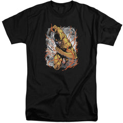 Justice League Of America Reversed Men's 18/1 Tall Cotton Short-Sleeve T-Shirt