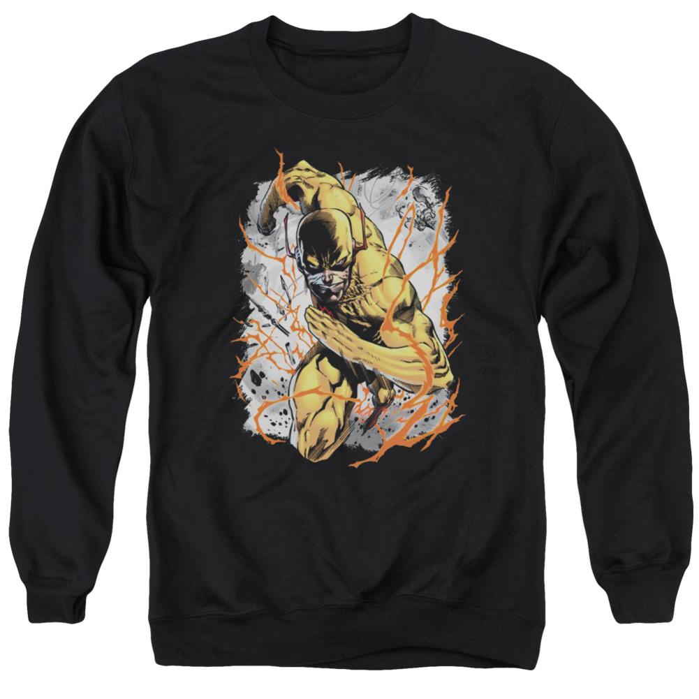 Justice League Of America Reversed Men's Crewneck 50 50 Poly Long-Sleeve T-Shirt
