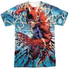 Justice League Of America Ripping And Tearing Men's Regular Fit Polyester Short-Sleeve T-Shirt