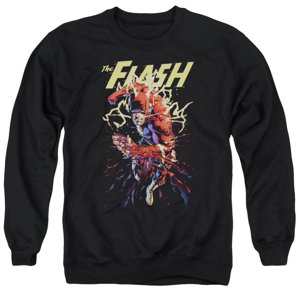 Justice League Of America Ripping Apart Men's Crewneck 50 50 Poly Long-Sleeve T-Shirt
