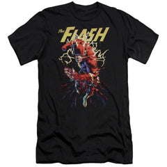 Justice League Of America Ripping Apart Men's Ultra-Soft 30/1 Cotton Slim Short-Sleeve T-Shirt