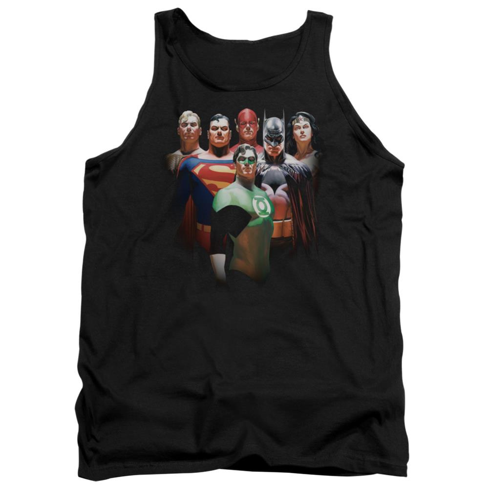 Justice League Of America Roll Call Men's 18/1 Cotton Tank Top