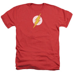 Justice League Of America Rough Flash Men's 30/1 Heather 60 40 Poly Short-Sleeve T-Shirt