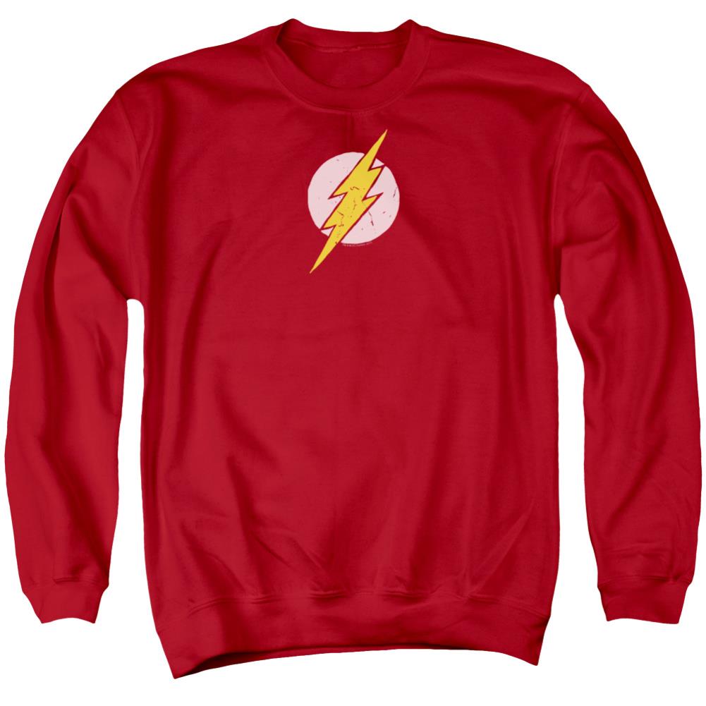 Justice League Of America Rough Flash Men's Crewneck 50 50 Poly Long-Sleeve T-Shirt
