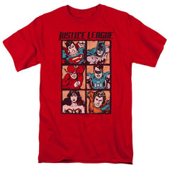 Justice League Of America Rough Panels Men's 18/1 Cotton Short-Sleeve T-Shirt