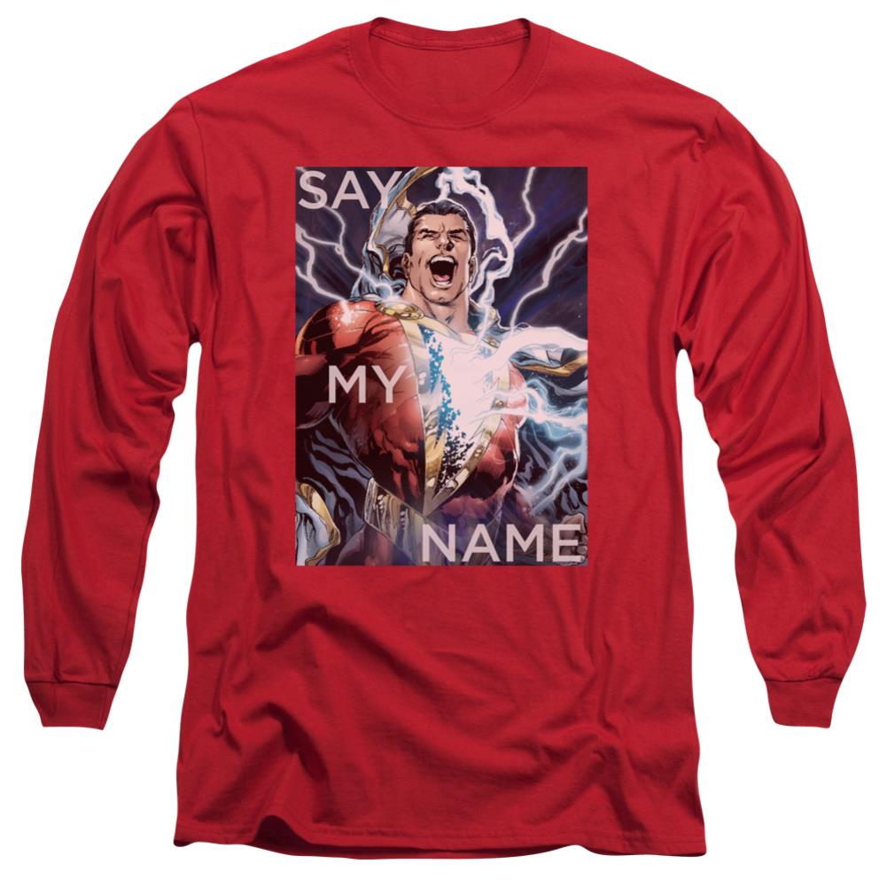 Justice League Of America Say My Name Men's 18/1 Cotton Long-Sleeve T-Shirt