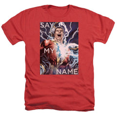 Justice League Of America Say My Name Men's 30/1 Heather 60 40 Poly Short-Sleeve T-Shirt